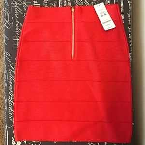 NWT Bebe Red Bandage Skirt XS